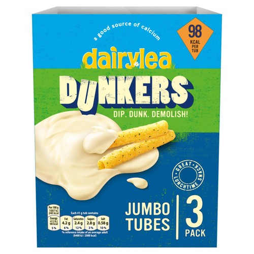 Dairylea Dunkers Jumbo Tubes Cheese Snack 3 x 41g