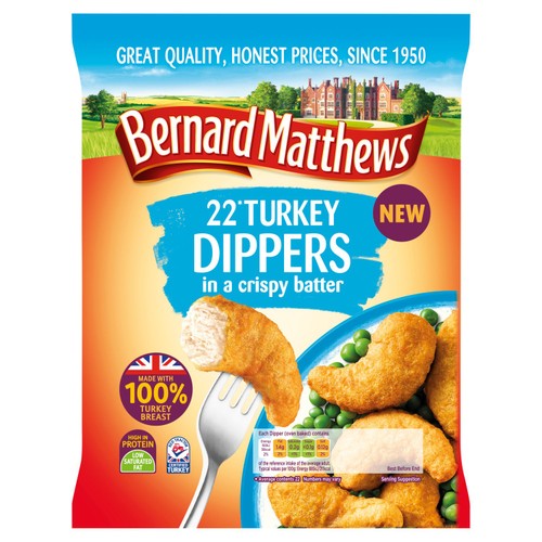 Bernard Matthews 22 Battered Turkey Dippers 