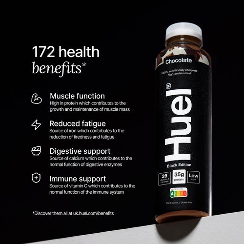 Huel Black Edition Chocolate Ready-To-Drink Complete Meal thumbnail 7