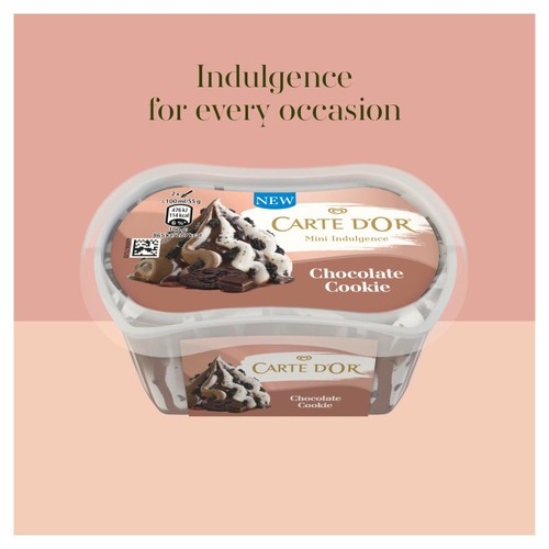 Carte D'Or Chocolate Cookie Mini Indulgence Ice Cream Tub 200ml thumbnail 3