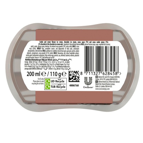 Carte D'Or Chocolate Cookie Mini Indulgence Ice Cream Tub 200ml thumbnail 5