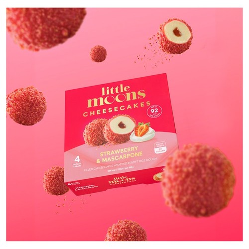 Little Moons Strawberry & Mascarpone Cheesecakes Mochi thumbnail 4