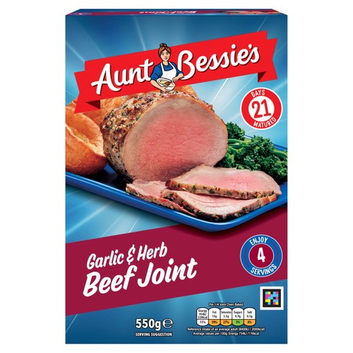 Aunt Bessie's Garlic & Herb Beef Joint 550g thumbnail 2