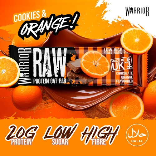 Warrior Raw Protein Flapjack-Chocolate Orange  thumbnail 4