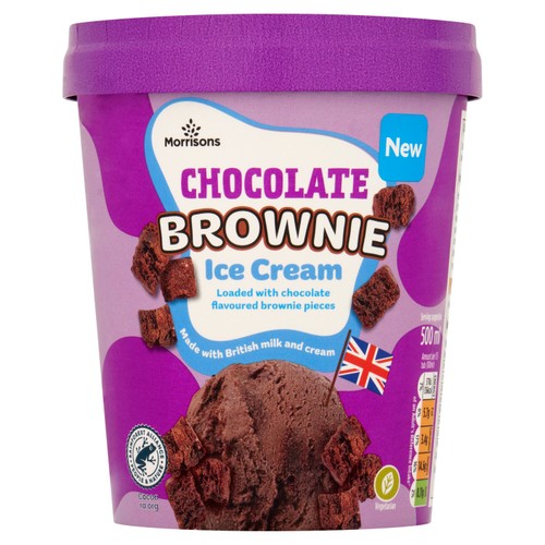 Morrisons Chocolate Brownie Ice Cream 