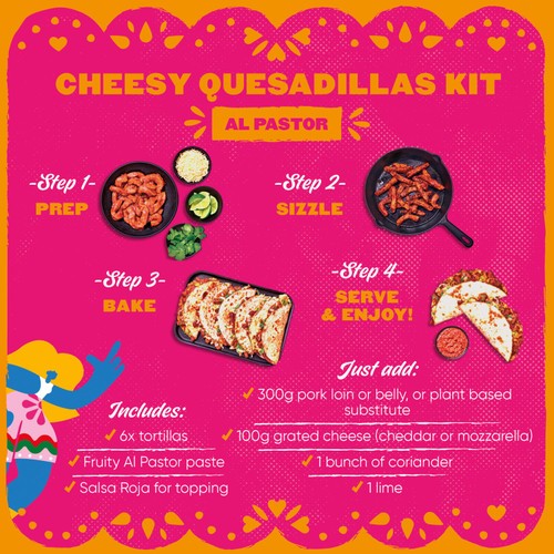 Las Chicas Mexican Cheesy Baked Quesadillas Kit 296g thumbnail 3