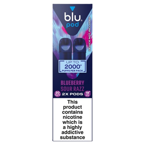 Blu Bar Pods Blueberry Sour Razz 20mg