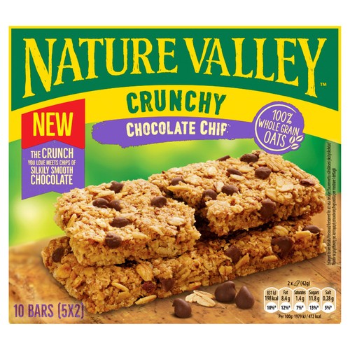 Nature Valley Crunchy Chocolate Chip Cereal Bars 5 x 42g thumbnail 2