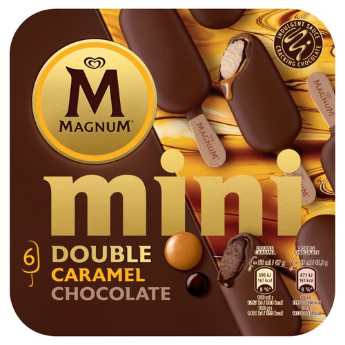 Magnum Mini Double Chocolate & Double Caramel Ice Cream Sticks 6 x 55ml thumbnail 2