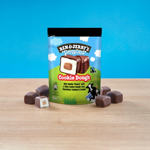 Ben & Jerry's Cookie Dough Peaces Ice Cream Frozen Snack 10 pieces thumbnail 2