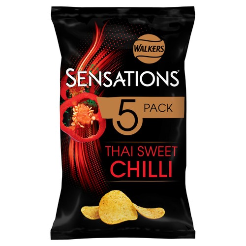 Walkers Sensations Thai Sweet Chilli Multipack Crisps 5x25g thumbnail 2
