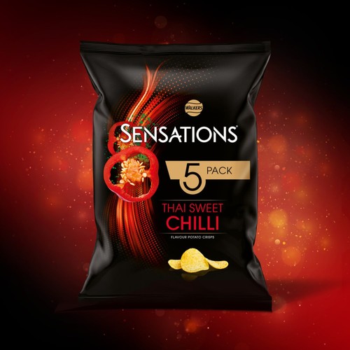 Walkers Sensations Thai Sweet Chilli Multipack Crisps 5x25g thumbnail 3