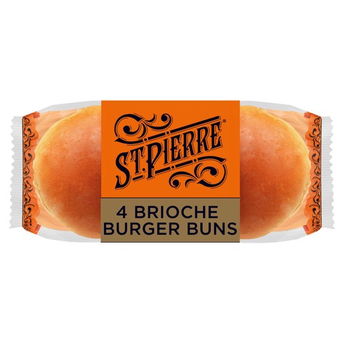 St Pierre 4 Brioche Burger Buns