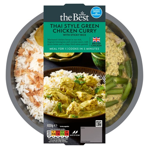 Morrisons The Best Thai Green Chicken Curry & Rice thumbnail 2