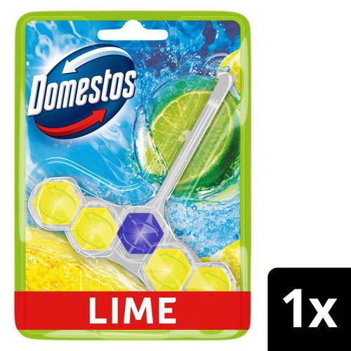 Domestos Power 5 Toilet Rim Block Freshener Lime 50g