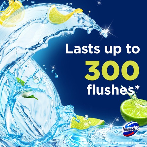 Domestos Power 5 Toilet Rim Block Freshener Lime 50g thumbnail 2