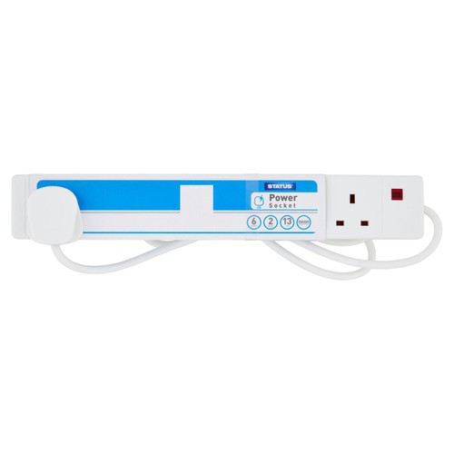 Status 6 Socket 2m Extension Lead 13A