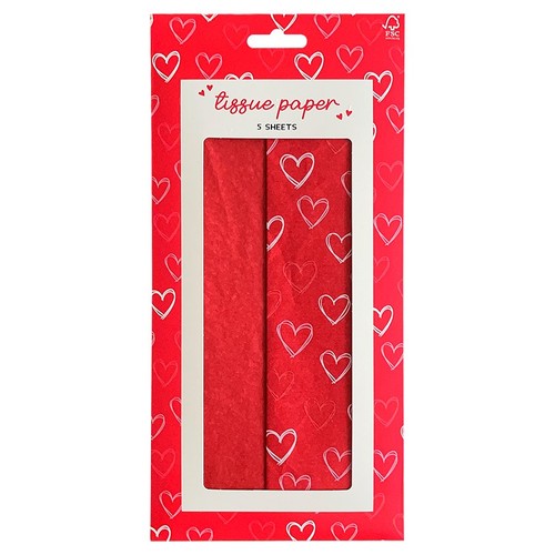 Morrisons Valentine's Tissue Paper 5 sheets
