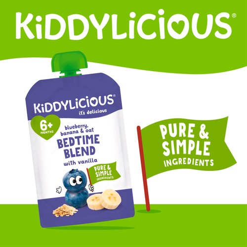 Kiddylicious Blueberry, Banana & Oat Yoghurt Pouch  thumbnail 4