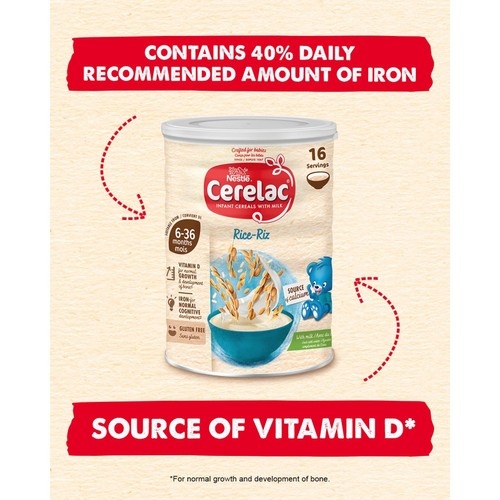Cerelac Infant Cereals With Milk Rice 6+ Months 400g thumbnail 2