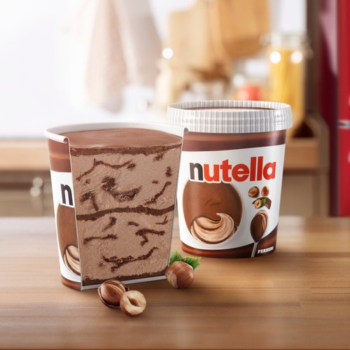 Nutella Chocolate & Hazelnut Ice Cream Tub 470ml thumbnail 3