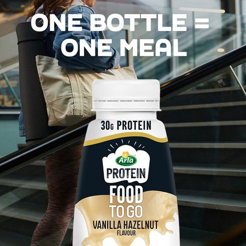 Arla Protein Food To Go Vanilla Hazelnut Meal Replacement Shake 500ml thumbnail 4