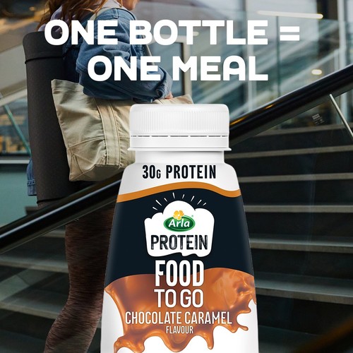 Arla Protein Food To Go Chocolate Caramel Meal Replacement Shake 500ml thumbnail 3