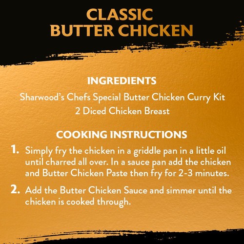 Sharwood's Indian Butter Chicken Curry Sauce Meal Kit 280g thumbnail 4