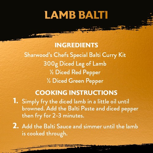 Sharwood's Indian Balti Curry Sauce Meal Kit 280g thumbnail 4