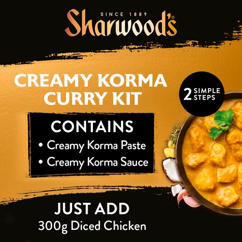 Sharwood's Indian Korma Curry Sauce Meal Kit 280g thumbnail 3