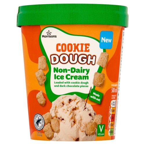 Morrisons Non-Dairy Cookie Dough Ice Cream 500ml