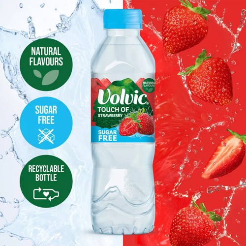 Volvic Touch Of Fruit Sugar Free Strawberry Flavoured Water 6X500ML thumbnail 2