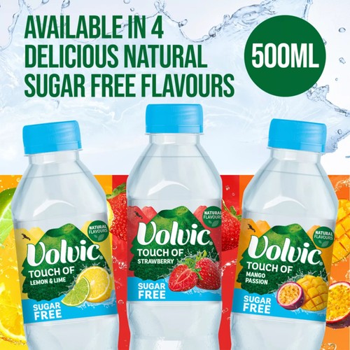 Volvic Touch Of Fruit Sugar Free Strawberry Flavoured Water 6X500ML thumbnail 4