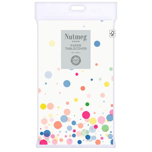 Nutmeg Home Bubbles Table Cover   120 x 180cm