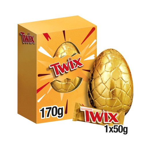 Twix Milk Chocolate & Caramel Biscuits Easter Egg 170g thumbnail 2