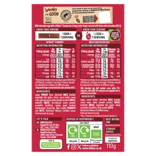 KitKat Chunky Milk Chocolate Easter Egg 110g thumbnail 4