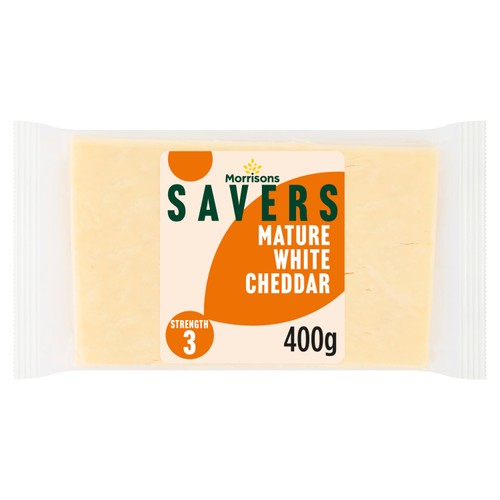 Morrisons Savers Mature White Cheddar  400g