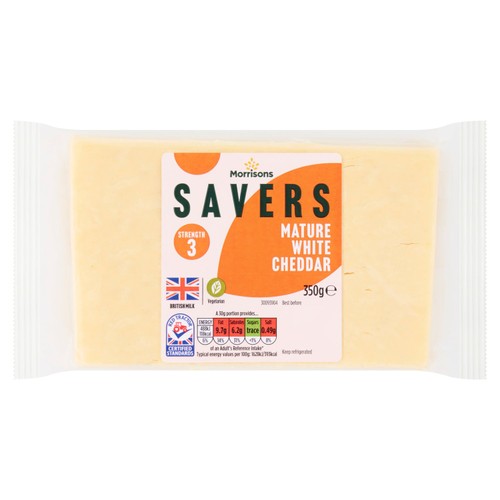 Morrisons Savers Mature White Cheddar  400g thumbnail 2