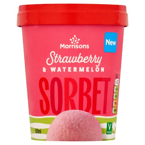 Morrisons Strawberry And Watermelon Sorbet 500ml