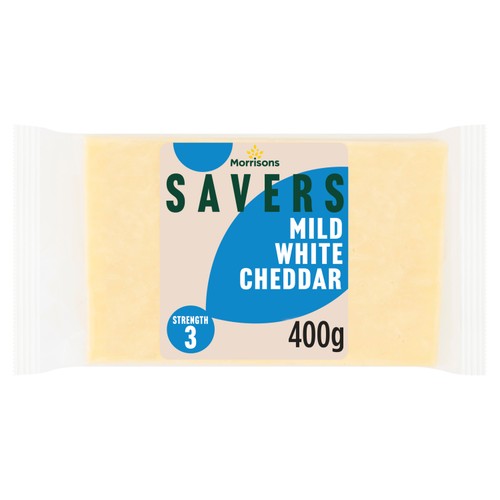 Morrisons Savers Mild White Cheddar  400g
