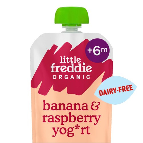 Little Freddie Dairy Free Banana & Raspberry Yoghurt Baby Food Pouch 6+ M