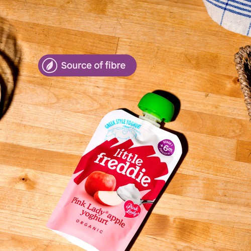 Little Freddie Organic Pink Lady Apple Yoghurt Baby Food Pouch 6+ Months thumbnail 4