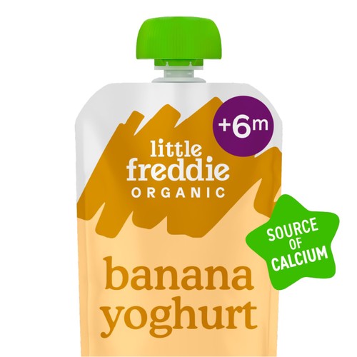 Little Freddie Organic Banana Greek Style Yoghurt Baby Food Pouch 6+ M