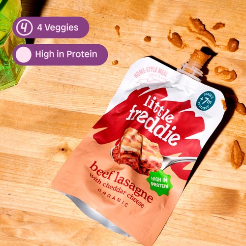 Little Freddie Organic Beef Lasagne with Cheese Baby Food Pouch 7+ Months thumbnail 4