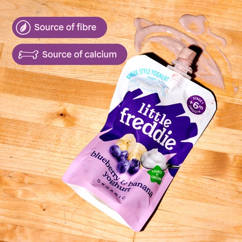 Little Freddie Organic Blueberry & Banana Yoghurt Baby Food Pouch 6+ Months thumbnail 4