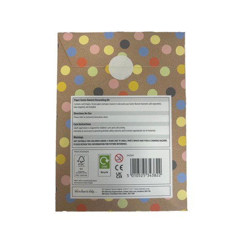 Morrisons Easter Bonnet Paper Decorating Kit thumbnail 2
