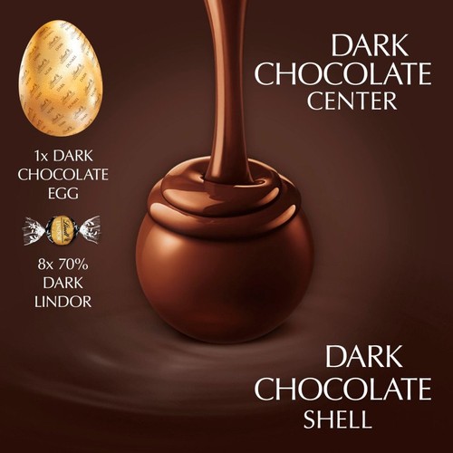Lindt Lindor Dark Chocolate Easter Egg With Lindor 70% Cocoa Truffles 260g thumbnail 3