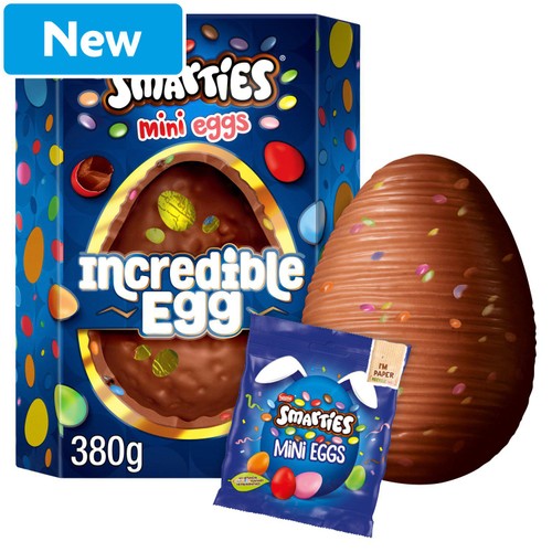 Smarties Mini Eggs Milk Chocolate Incredible Easter Egg 380g