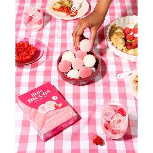 Little Moons Strawberries & Cream Mochi Ice Cream thumbnail 3