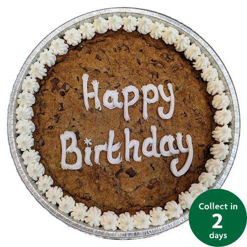Giant 10" Chocolate Cookie Happy Birthday (Serves 10)